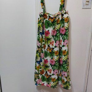 Blue Star Fleece Shower Wrap Tank Bathrobe Soft Comfortable One Size Fits Most